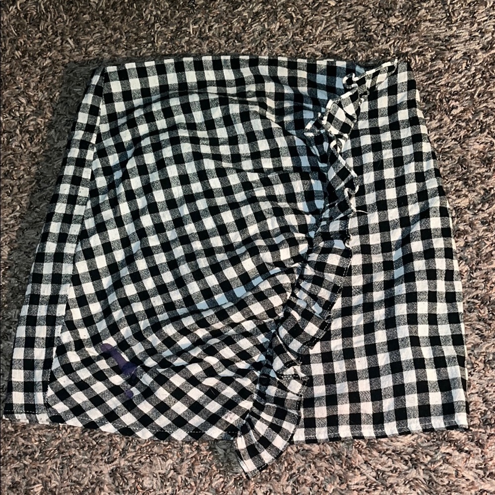 HYFVE Monochrome Checkered Skirt